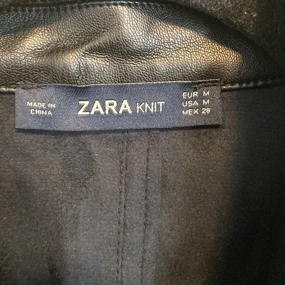 Zara Pleather Shirt Dress - Picture 2 of 7